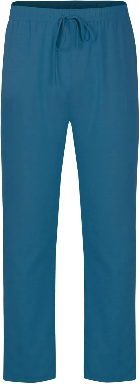 Men's Linen Pants Elastic Waist Lightweight Breathable Relaxed Casual Beach Vacation Daily Pockets