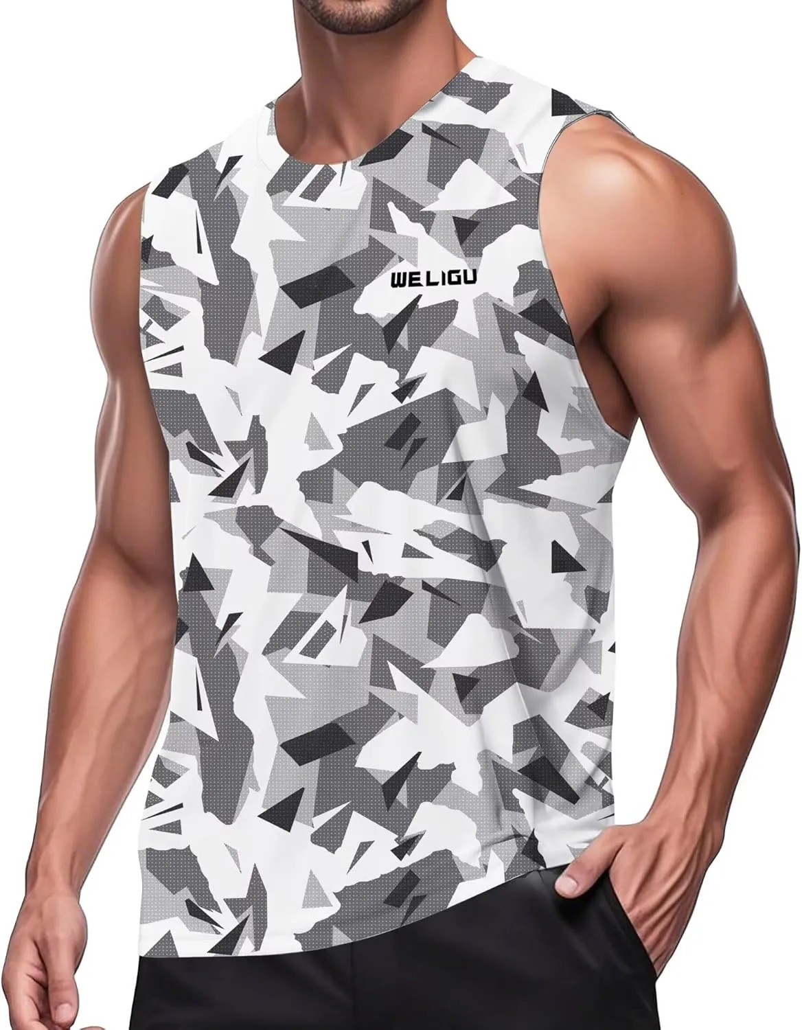 Men's Tank Tops - Moisture-Wicking Gym Shirts, Breathable Workout & Beach Sleeveless Shirts for Men