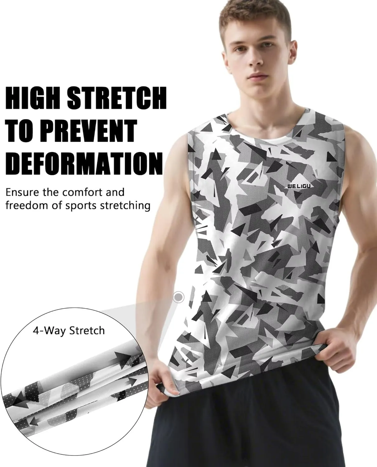 Men's Tank Tops - Moisture-Wicking Gym Shirts, Breathable Workout & Beach Sleeveless Shirts for Men