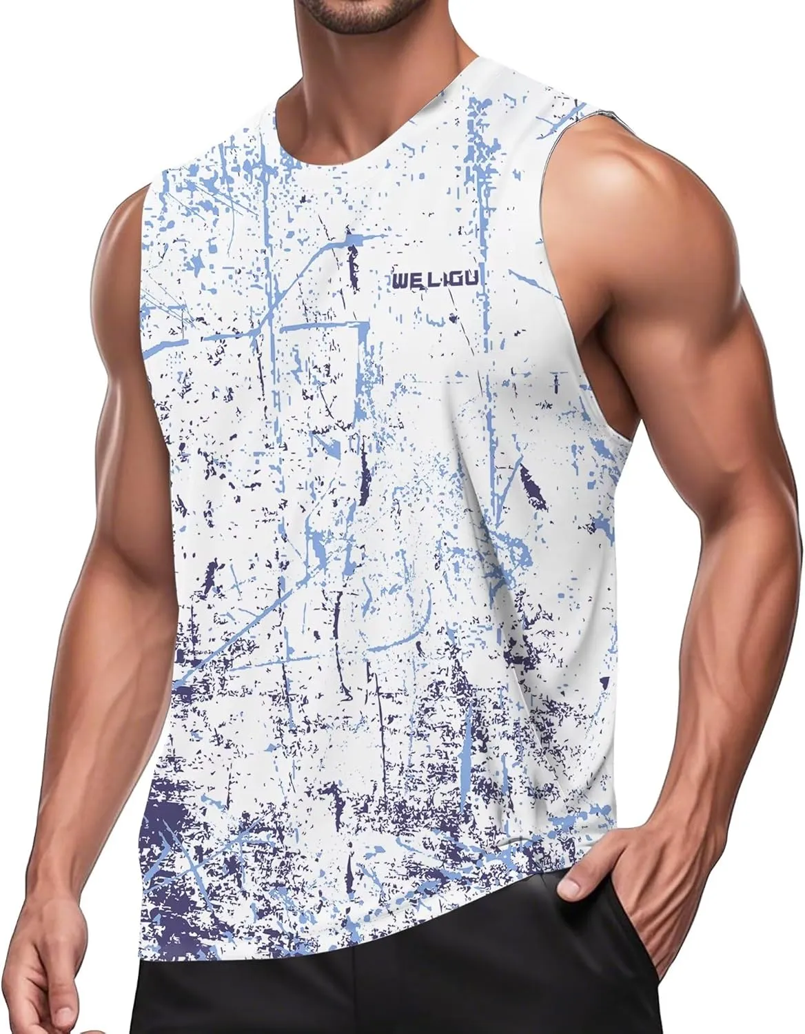 Men's Tank Tops - Moisture-Wicking Gym Shirts, Breathable Workout & Beach Sleeveless Shirts for Men