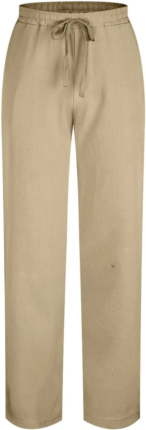 Mens Work Pants,Men Baggy Casual Comfy Long Pants Relaxed Loose Fit Wild Pants Mens Casual Baggy Drawstring Pants