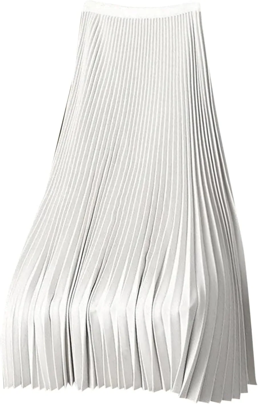 Midi Skirts for Women Solid Casual Vacation Plus Size Skirt Satin Pleated Skirts Comfortable Fit Big and Tall Skirt