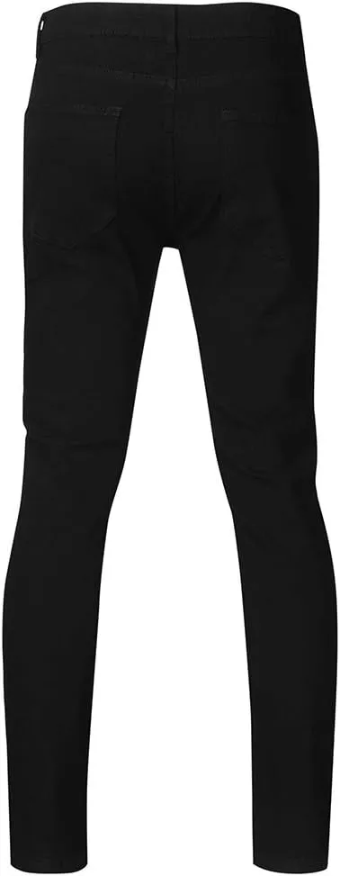 MIDOO Ripped Jeans Men Solid Relaxed Fit High Waist Skinny Jeans Denim Pants Casual Fashion Straight Leg Jean Pants