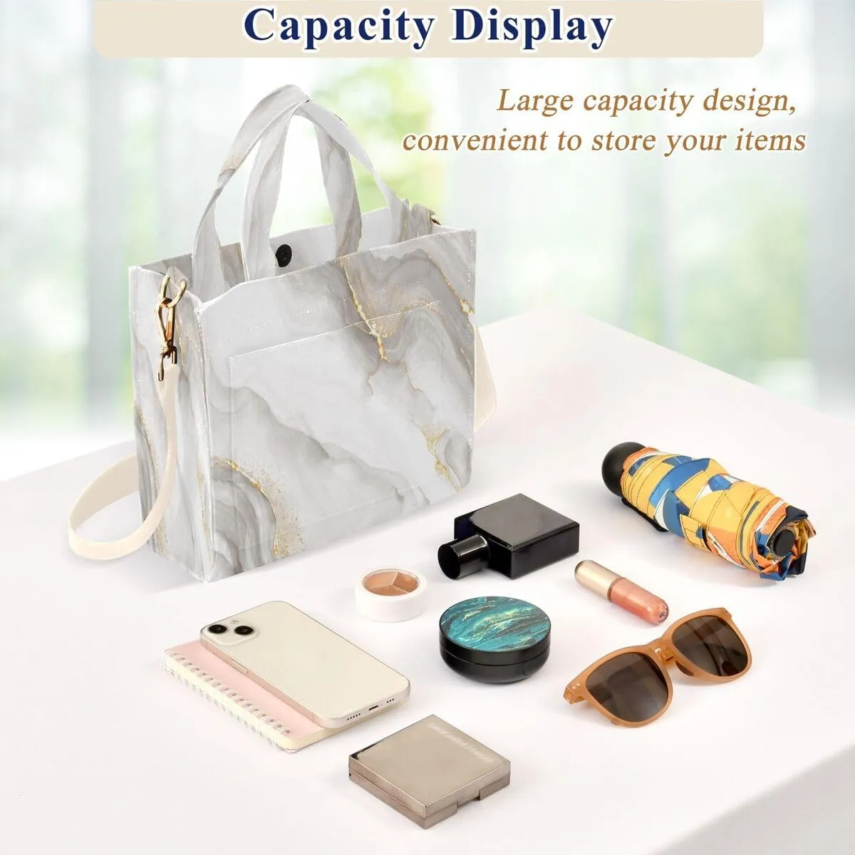MNSRUU Corduroy Tote Bag for Women, Marble Artwork Tote Bag Crossbody Hobo Handbag Shoulder Bag for Work Travel