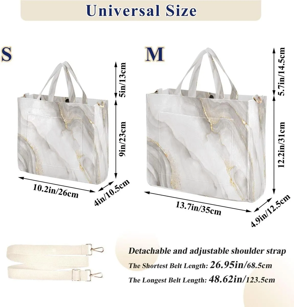 MNSRUU Corduroy Tote Bag for Women, Marble Artwork Tote Bag Crossbody Hobo Handbag Shoulder Bag for Work Travel