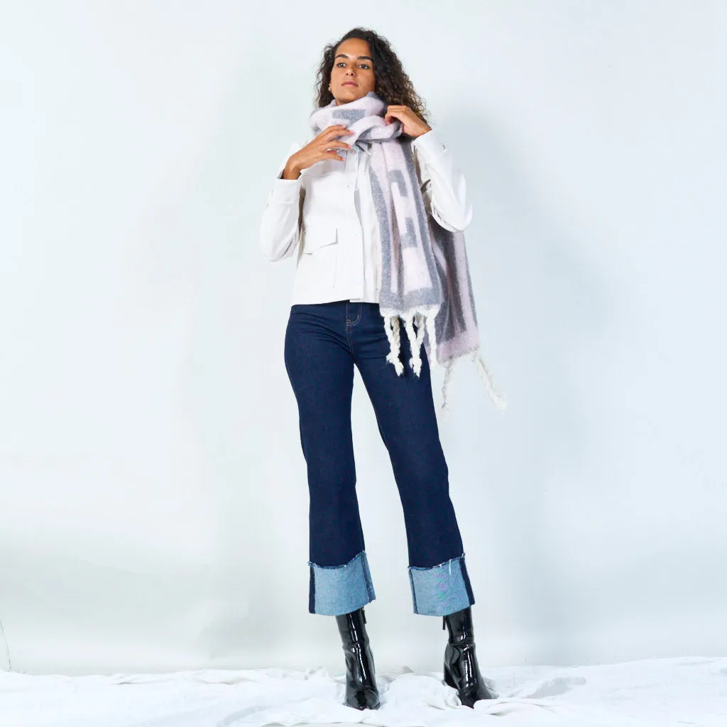 Modern abstract pattern scarf wholesale