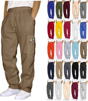 Muscularfit Cargo Pants for Men 2025 Baggy Sports Elastic Waist Drawstring Jogger Sweatpant Casual Style Pant for Daily Wear