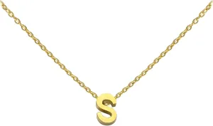 Necklaces For Women Initial Necklaces Letter Necklace Gold Silver Plated A-Z Pendant Titanium Necklace For Women