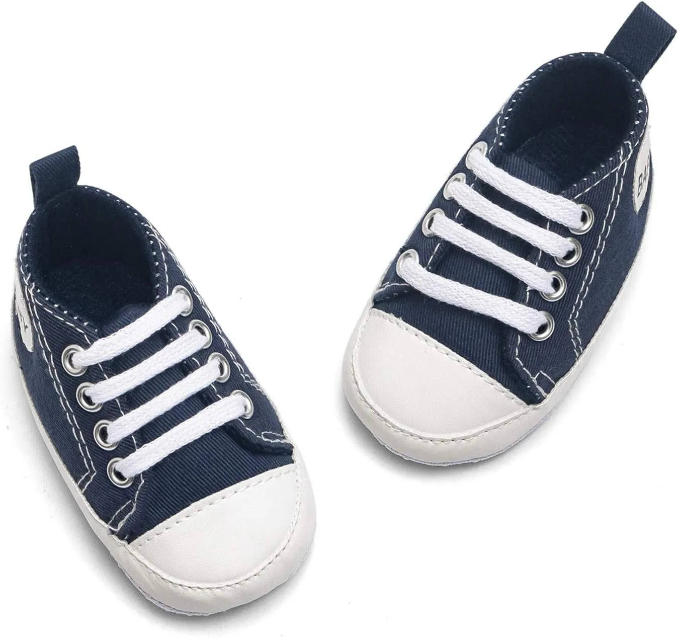 Newborn Baby Girls Boys Canvas Sneakers Soft Sole High-Top Ankle Shoes Infant First Walkers Crib Shoes Slip on