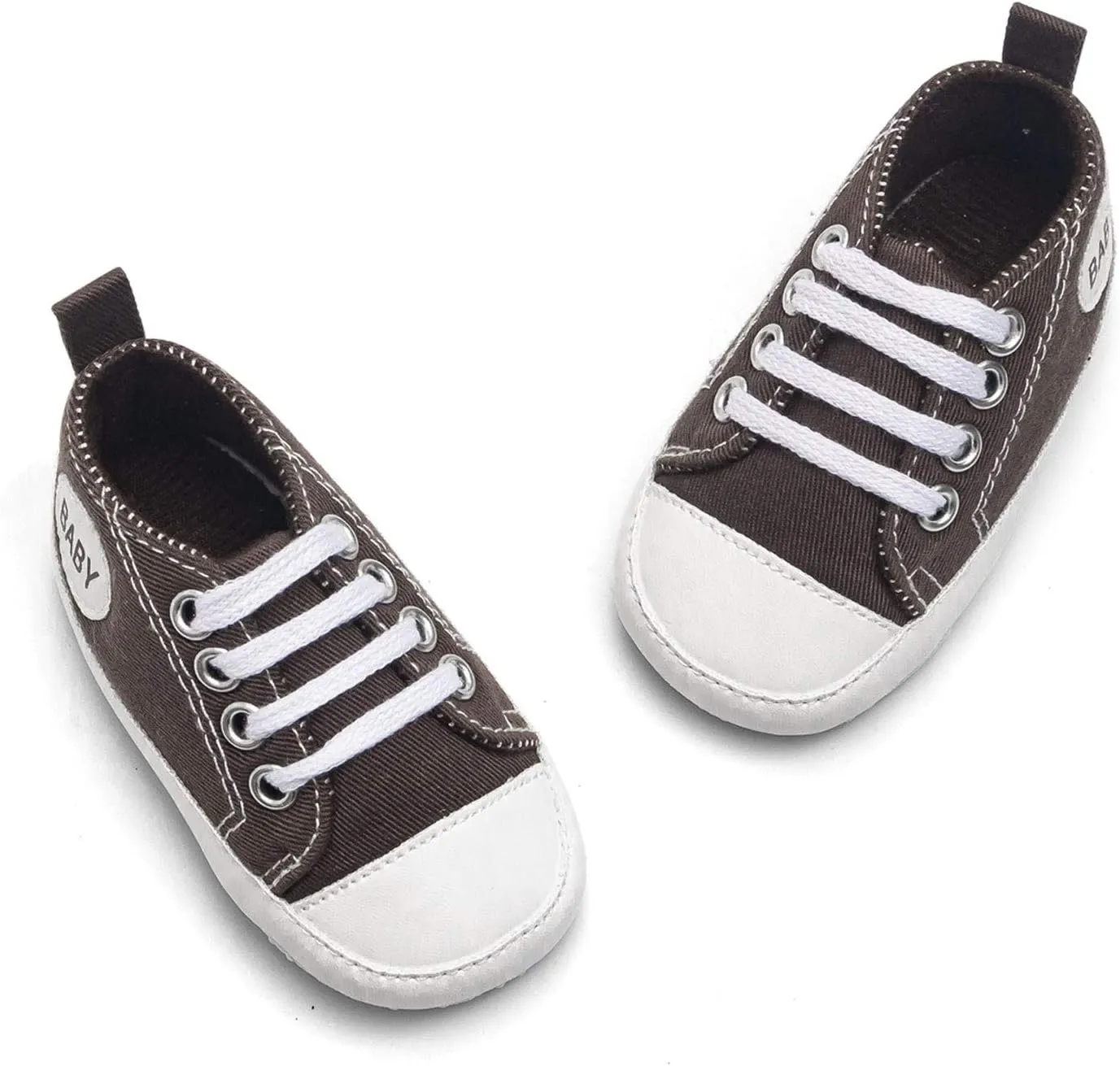 Newborn Baby Girls Boys Canvas Sneakers Soft Sole High-Top Ankle Shoes Infant First Walkers Crib Shoes Slip on