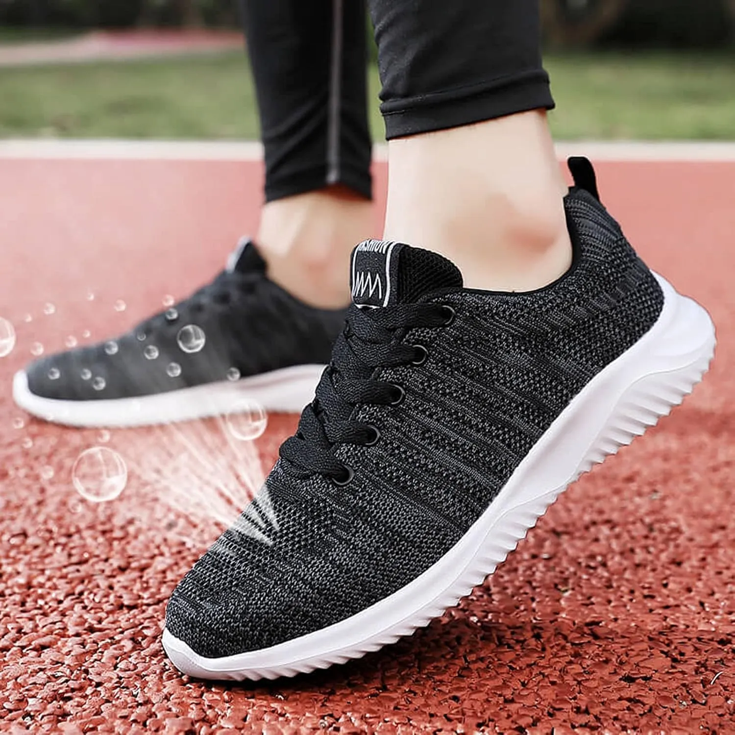 Non Slip Shoes for Women Food Service Plantar Fasciitis Womens Tennis Shoes Size 9 Wide Nursing Shoes Women Comfortable Slip On Casual White Platform Sneakers for Women Cycling Shoes Women Outdoor