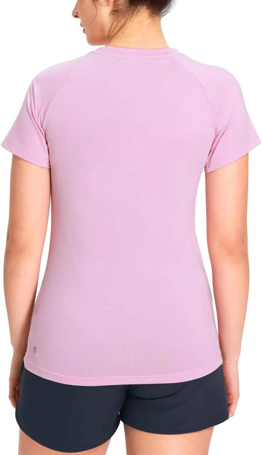 NORTHYARD Women's Short Sleeve Athletic Running Workout Shirts Lightweight Quick Dry Rash Guard Tops Shirts Moisture Wicking