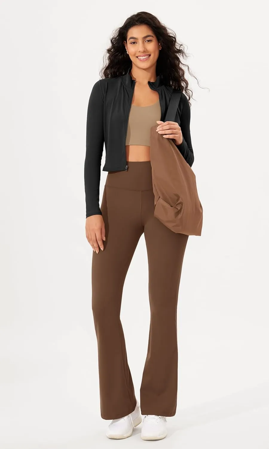 ODODOS Women's Bootcut Yoga Pants Tummy Control Non See Through Bootleg Gym Workout Pants