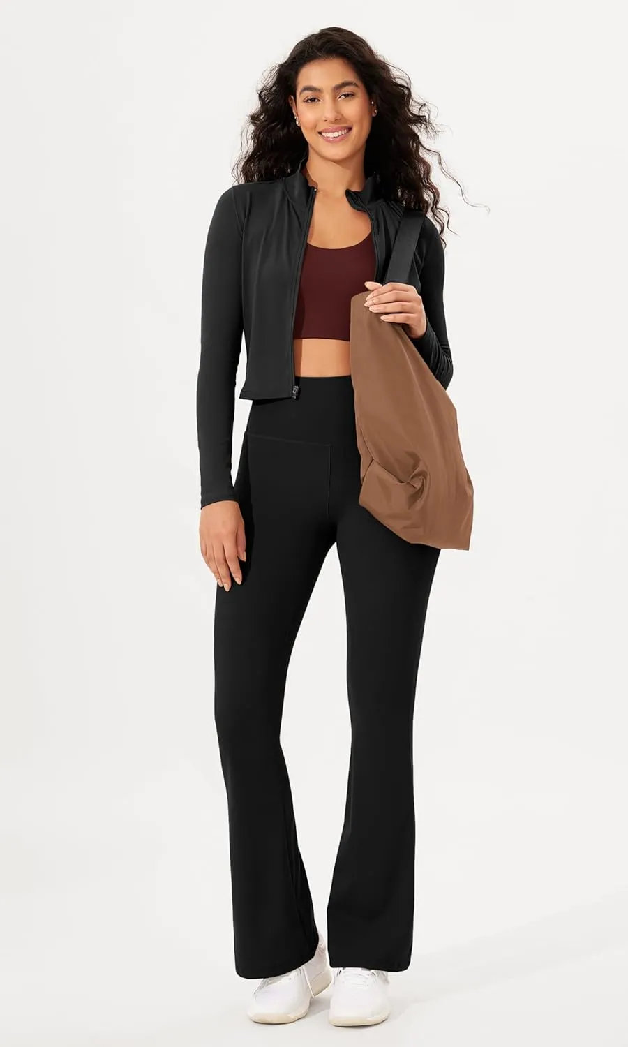 ODODOS Women's Bootcut Yoga Pants Tummy Control Non See Through Bootleg Gym Workout Pants