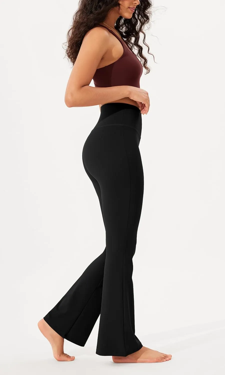 ODODOS Women's Bootcut Yoga Pants Tummy Control Non See Through Bootleg Gym Workout Pants