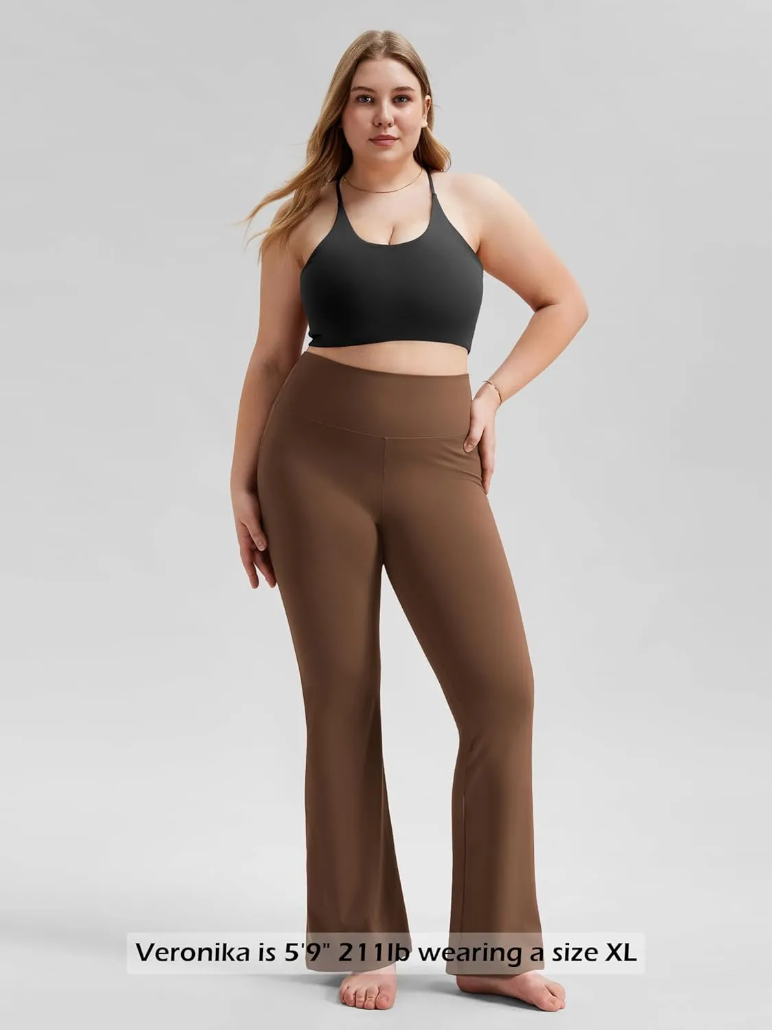 ODODOS Women's Bootcut Yoga Pants Tummy Control Non See Through Bootleg Gym Workout Pants