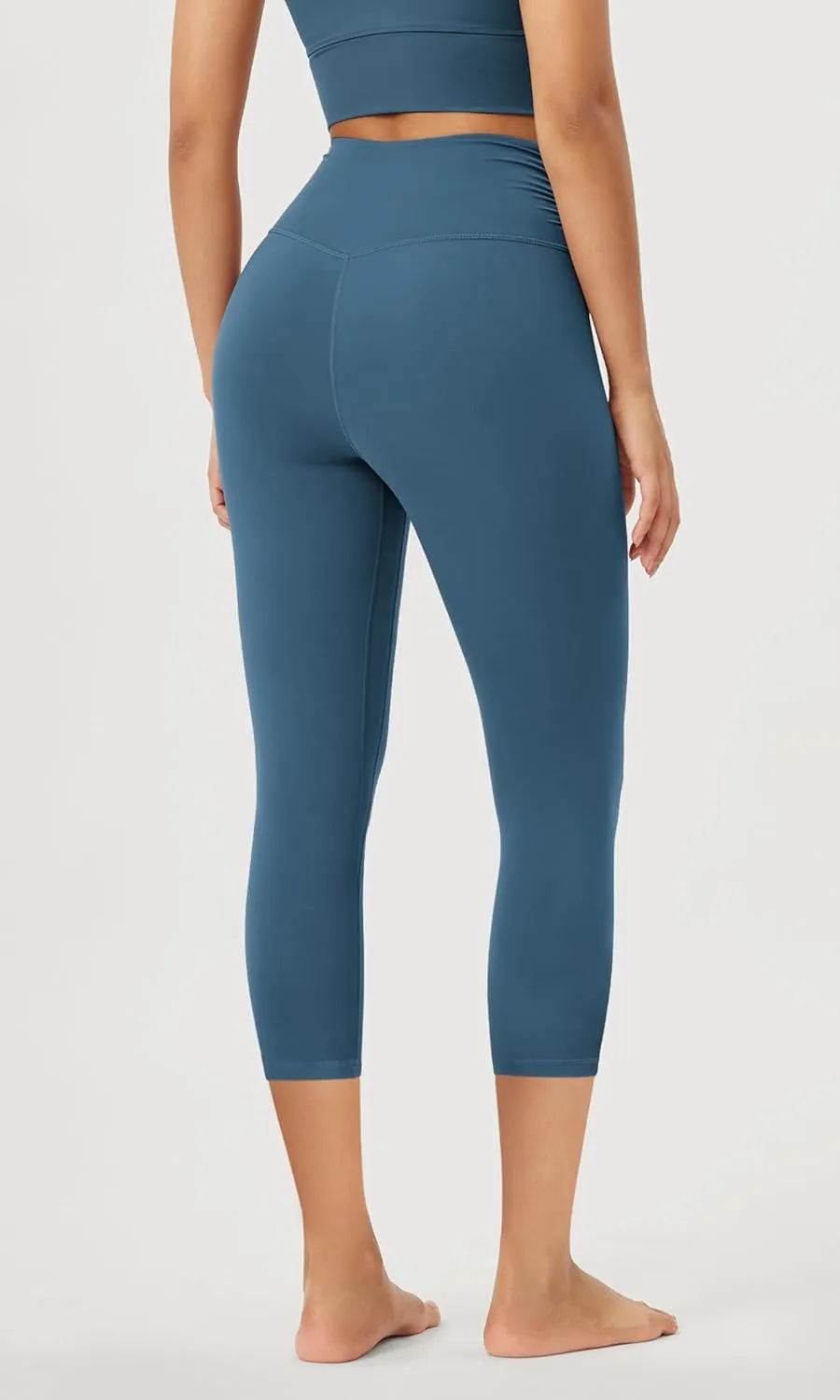 ODODOS Women's Cross Waist Yoga Leggings with Inner Pocket, 23"/25"/28" Gathered Crossover Workout Yoga Pants