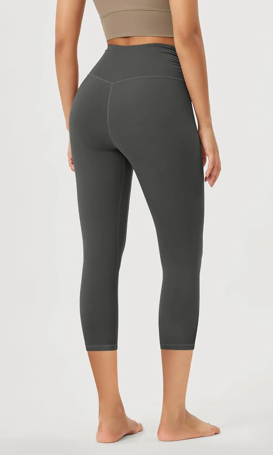 ODODOS Women's Cross Waist Yoga Leggings with Inner Pocket, 23"/25"/28" Gathered Crossover Workout Yoga Pants