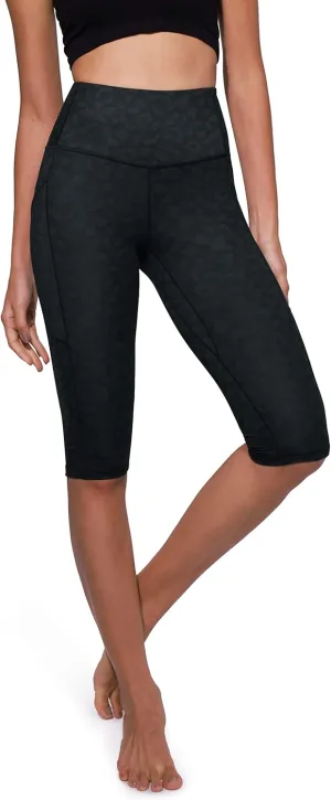 ODODOS Women's High Waisted Yoga Capris with Pockets, Tummy Control Non See Through Workout Athletic Running Capri Leggings