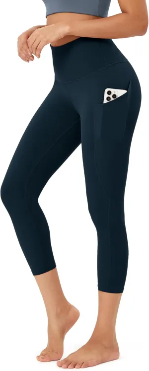 ODODOS Women's High Waisted Yoga Leggings with Pockets, Tummy Control Non See Through Workout Athletic Running Yoga Pants