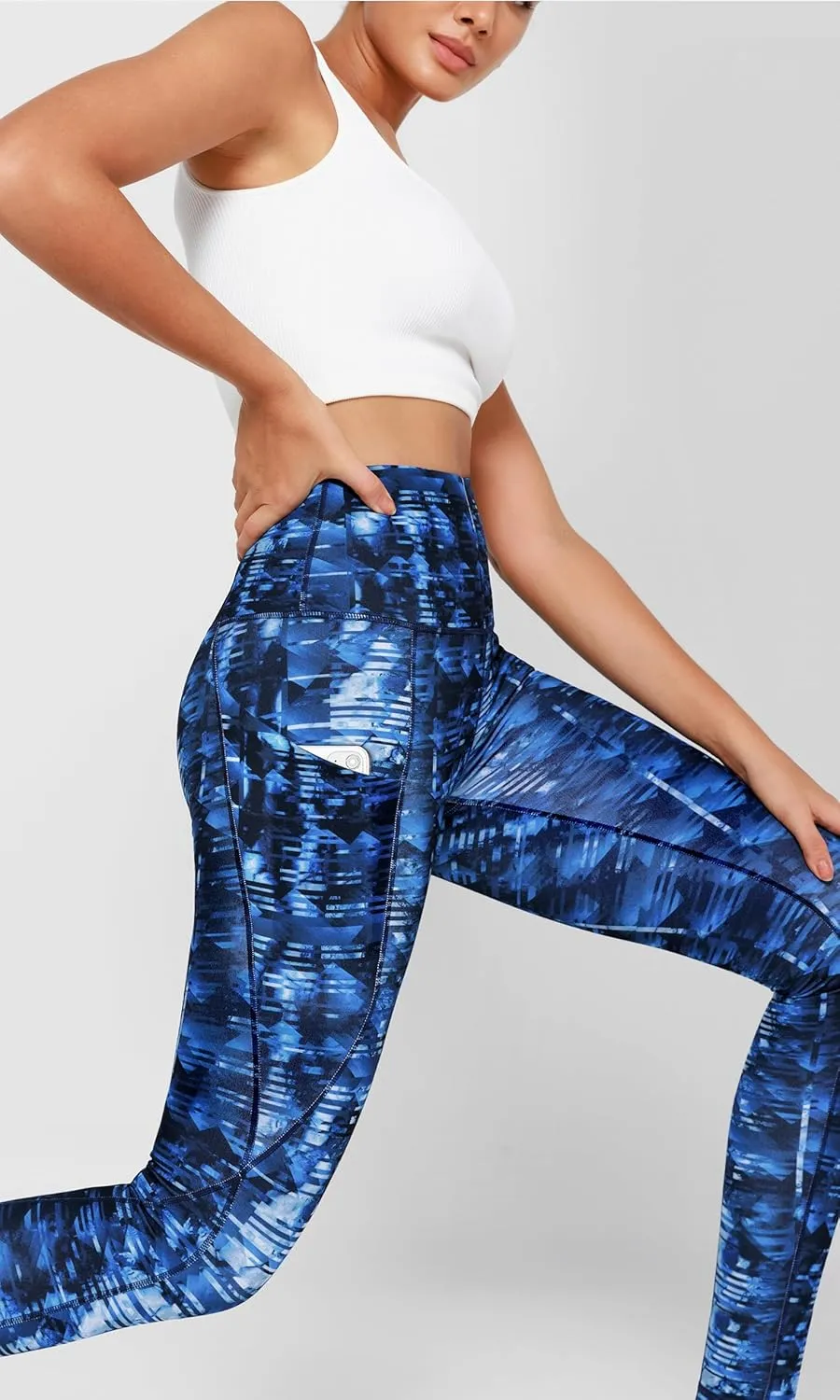ODODOS Women's High Waisted Yoga Leggings with Pockets, Tummy Control Non See Through Workout Athletic Running Yoga Pants