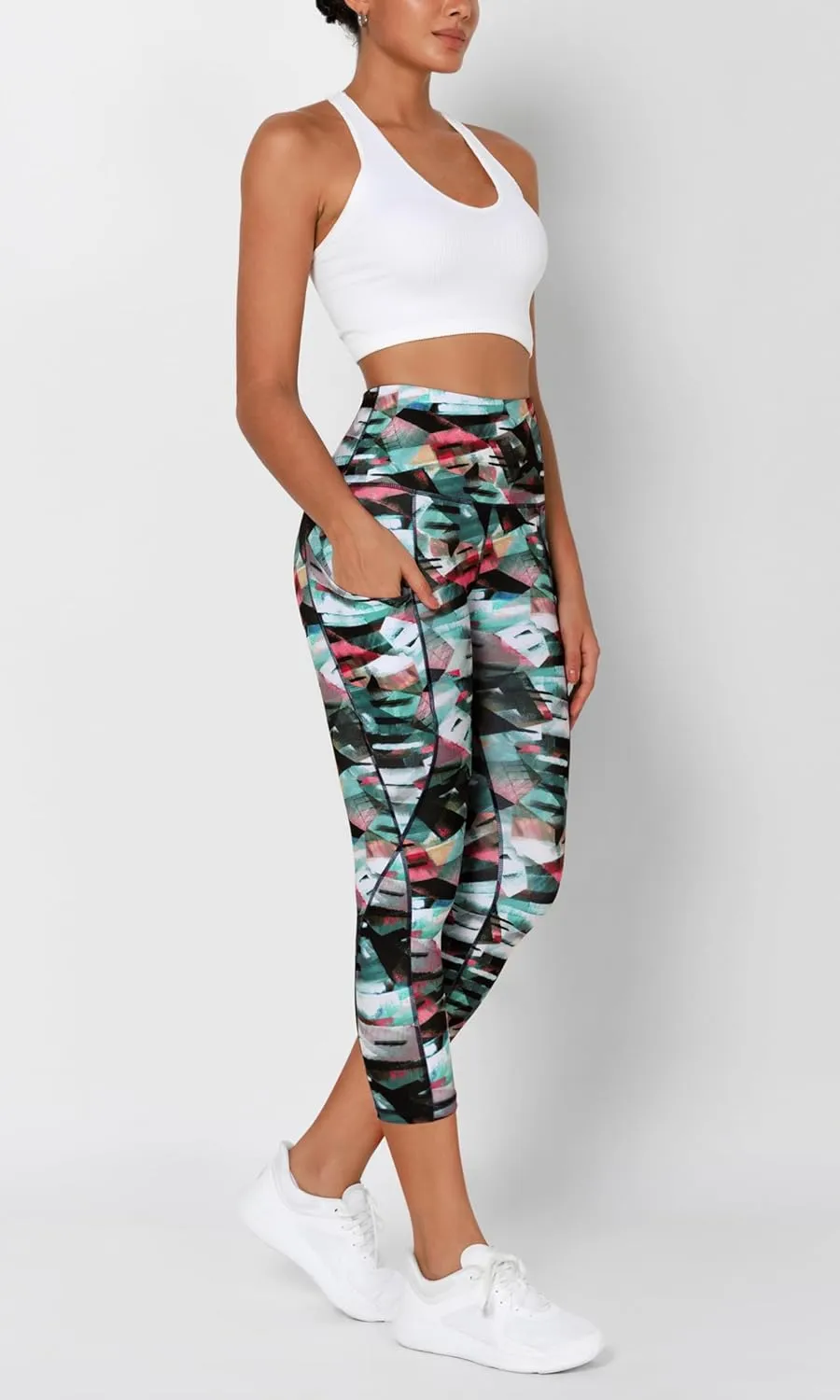 ODODOS Women's High Waisted Yoga Leggings with Pockets, Tummy Control Non See Through Workout Athletic Running Yoga Pants