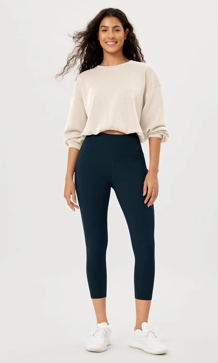 ODODOS Women's High Waisted Yoga Leggings with Pockets, Tummy Control Non See Through Workout Athletic Running Yoga Pants