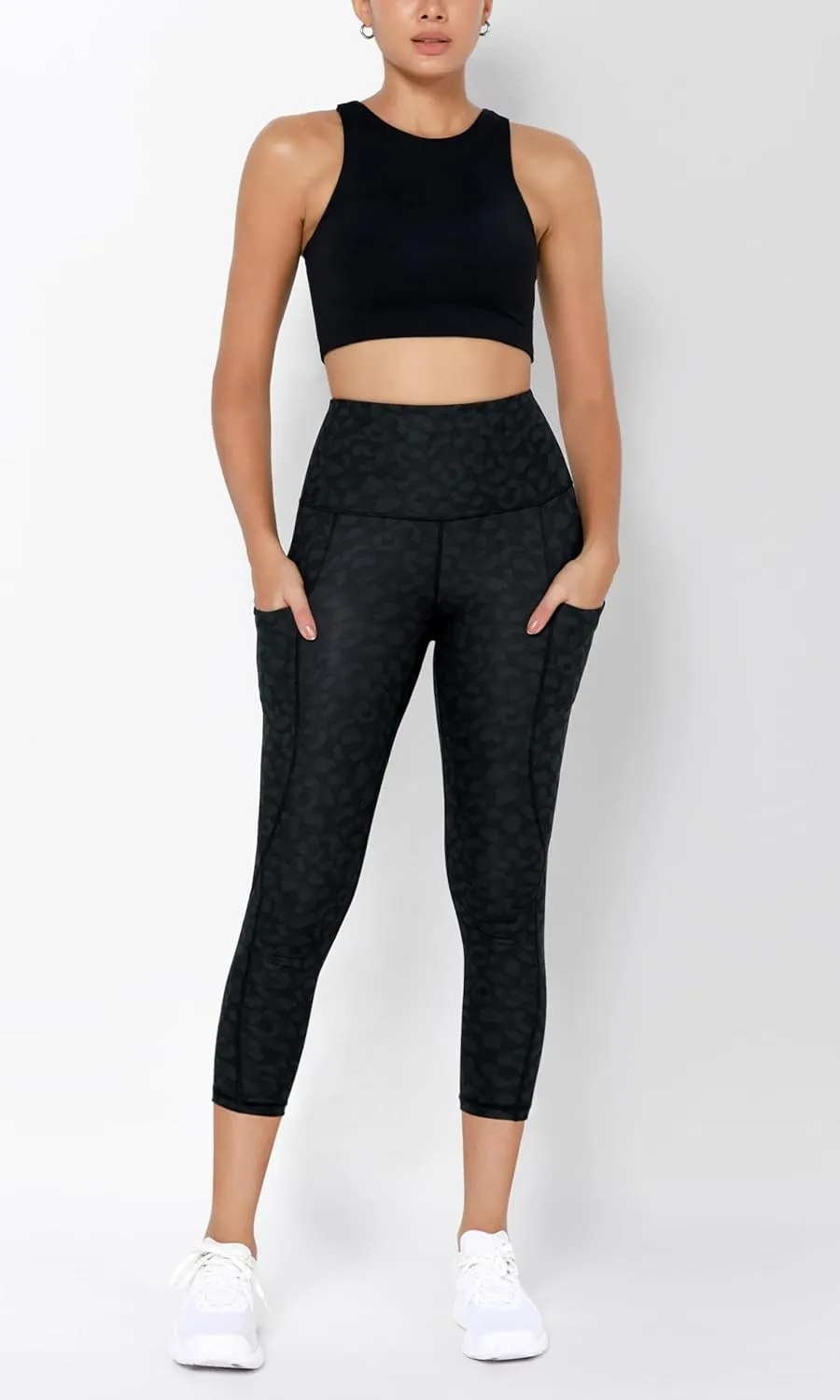 ODODOS Women's High Waisted Yoga Leggings with Pockets, Tummy Control Non See Through Workout Athletic Running Yoga Pants