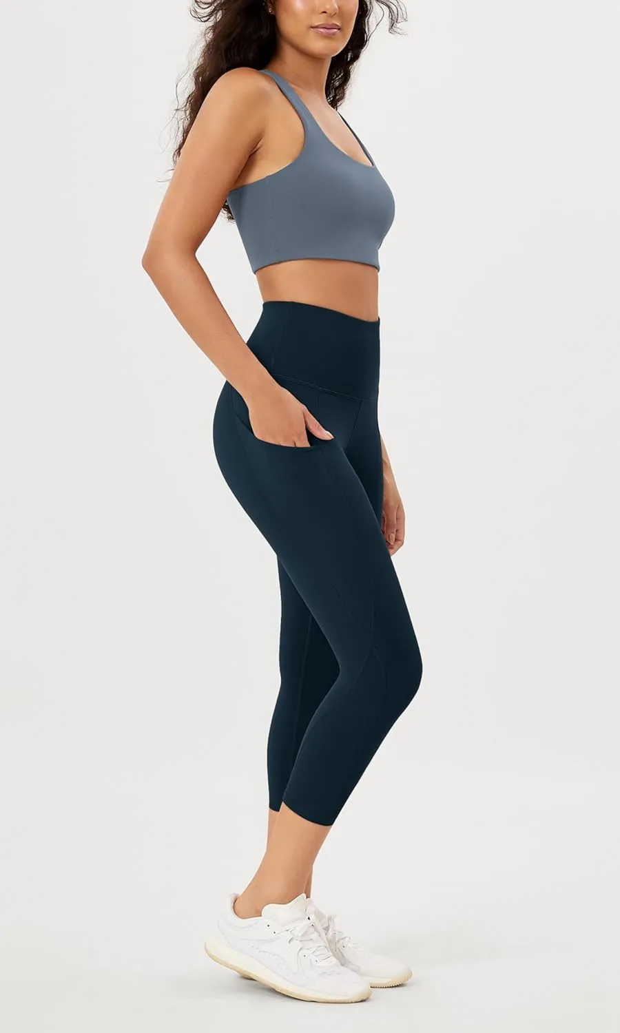 ODODOS Women's High Waisted Yoga Leggings with Pockets, Tummy Control Non See Through Workout Athletic Running Yoga Pants