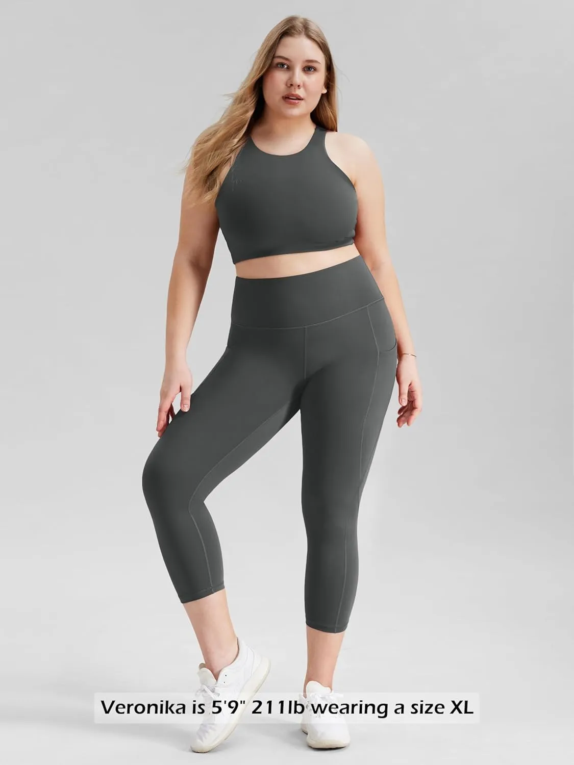 ODODOS Women's High Waisted Yoga Leggings with Pockets, Tummy Control Non See Through Workout Athletic Running Yoga Pants