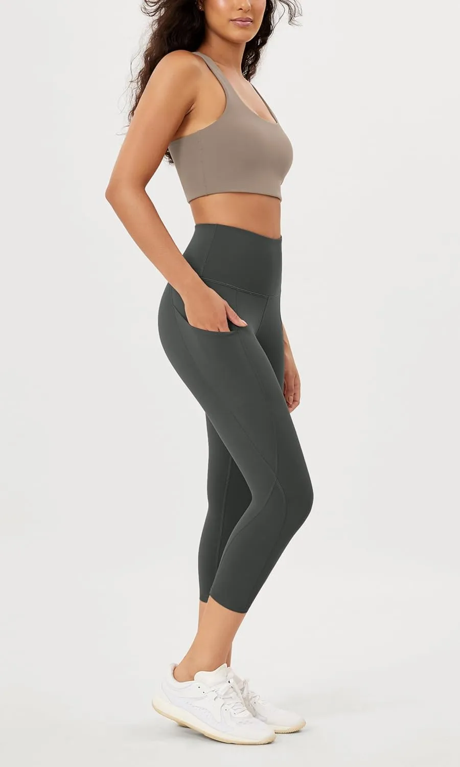 ODODOS Women's High Waisted Yoga Leggings with Pockets, Tummy Control Non See Through Workout Athletic Running Yoga Pants