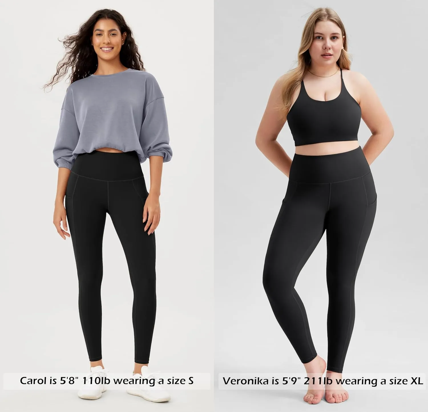 ODODOS Women's High Waisted Yoga Leggings with Pockets, Tummy Control Non See Through Workout Athletic Running Yoga Pants