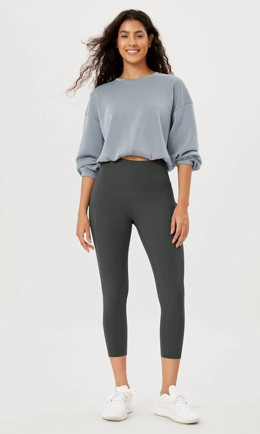 ODODOS Women's High Waisted Yoga Leggings with Pockets, Tummy Control Non See Through Workout Athletic Running Yoga Pants
