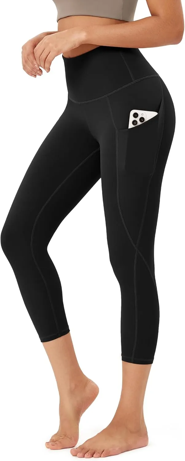 ODODOS Women's High Waisted Yoga Leggings with Pockets, Tummy Control Non See Through Workout Athletic Running Yoga Pants