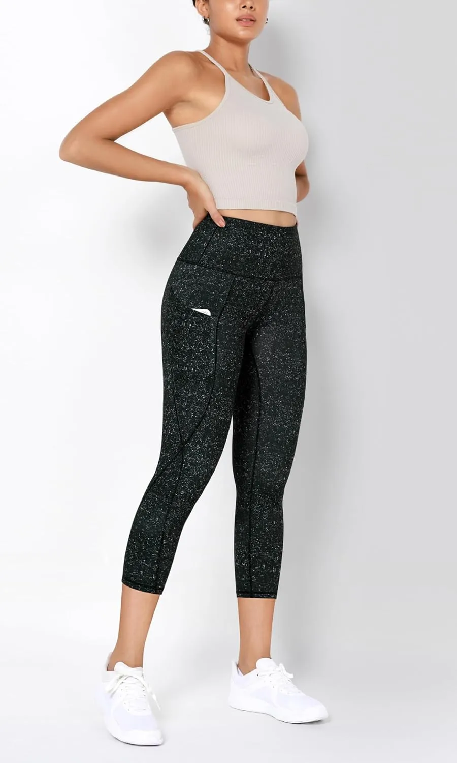 ODODOS Women's High Waisted Yoga Leggings with Pockets, Tummy Control Non See Through Workout Athletic Running Yoga Pants