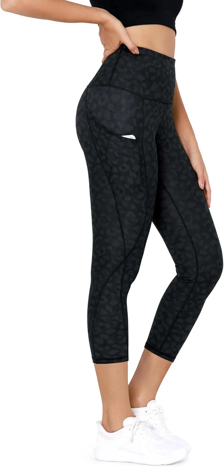 ODODOS Women's High Waisted Yoga Leggings with Pockets, Tummy Control Non See Through Workout Athletic Running Yoga Pants