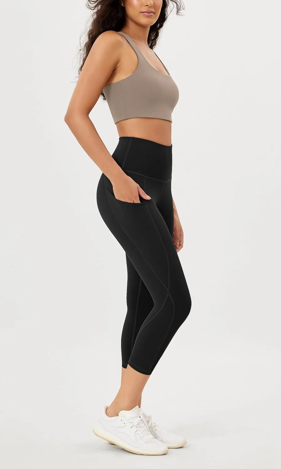 ODODOS Women's High Waisted Yoga Leggings with Pockets, Tummy Control Non See Through Workout Athletic Running Yoga Pants