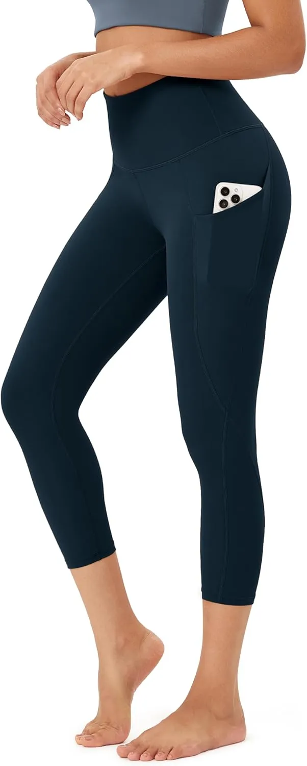 ODODOS Women's High Waisted Yoga Leggings with Pockets, Tummy Control Non See Through Workout Athletic Running Yoga Pants