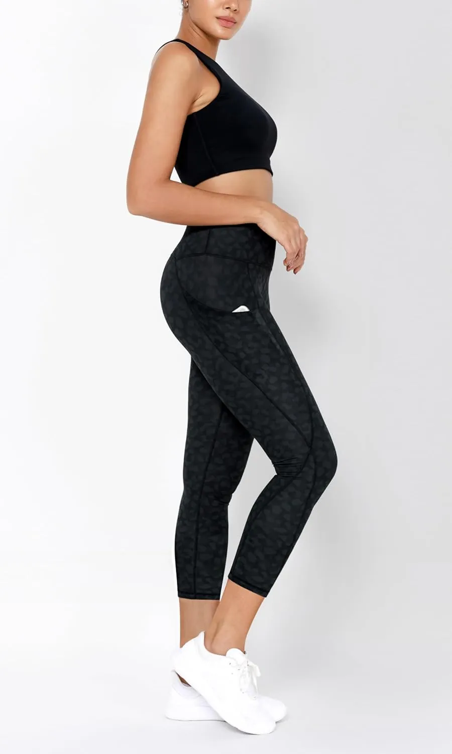 ODODOS Women's High Waisted Yoga Leggings with Pockets, Tummy Control Non See Through Workout Athletic Running Yoga Pants