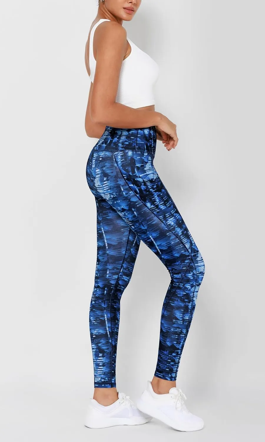 ODODOS Women's High Waisted Yoga Leggings with Pockets, Tummy Control Non See Through Workout Athletic Running Yoga Pants