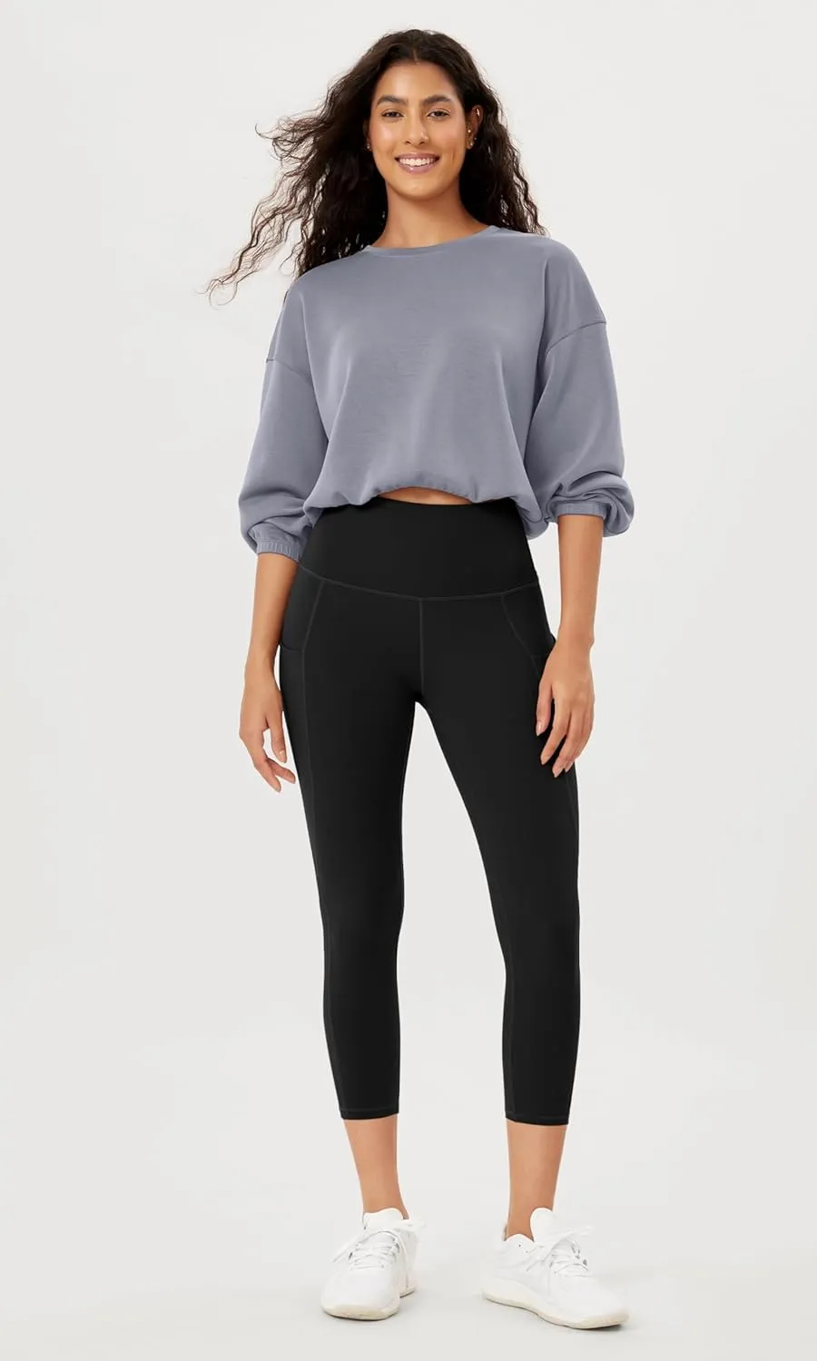 ODODOS Women's High Waisted Yoga Leggings with Pockets, Tummy Control Non See Through Workout Athletic Running Yoga Pants