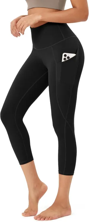 ODODOS Women's High Waisted Yoga Leggings with Pockets, Tummy Control Non See Through Workout Athletic Running Yoga Pants