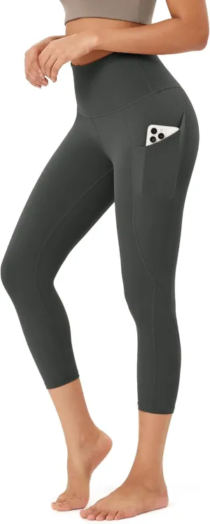 ODODOS Women's High Waisted Yoga Leggings with Pockets, Tummy Control Non See Through Workout Athletic Running Yoga Pants