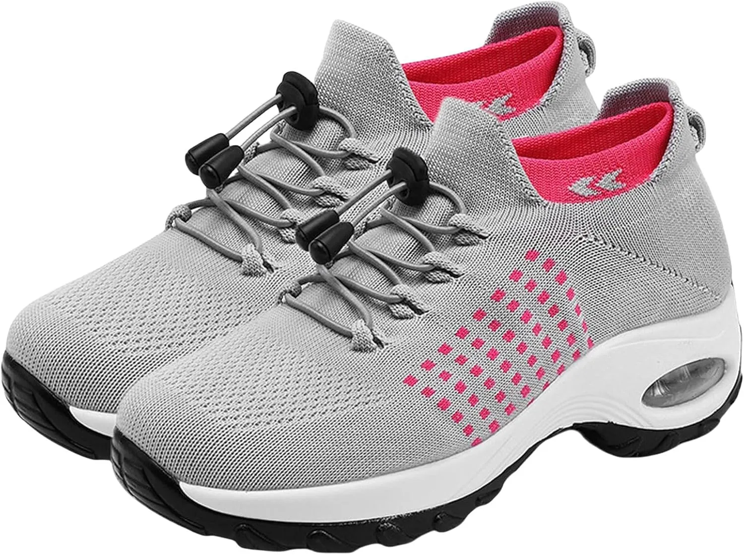 Orthopedic Sneakers for Women Orthopedic Stretch Air Cushion Shoes Breathable Footwear Running Athletic Shoe Healthy&Non-Slip Comfortable Sneakers Fashion Casual Ladies Footwear Thick Bottom