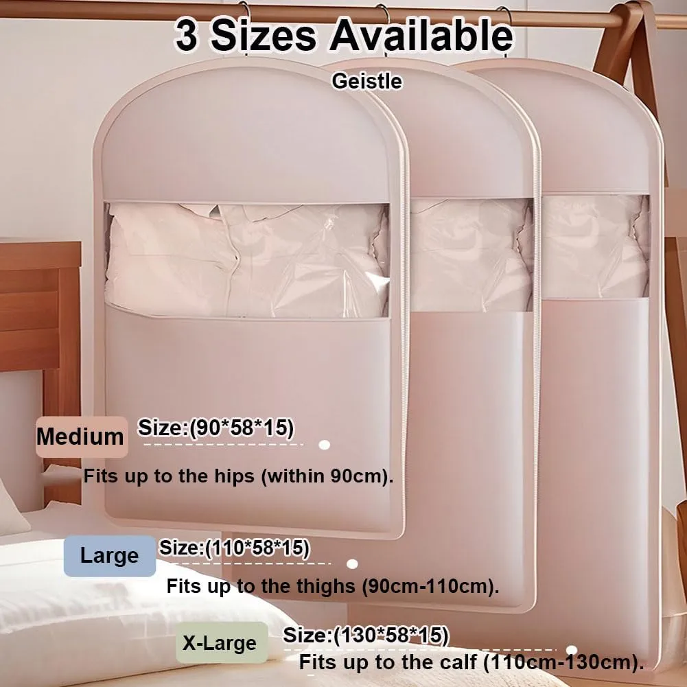 Otherwise Garment Bags, Closet Organizer For Winter Coats, Down Jackets, Heavy Clothes, Dust Proof, Durability Wardrobe Storage (Large Beige)