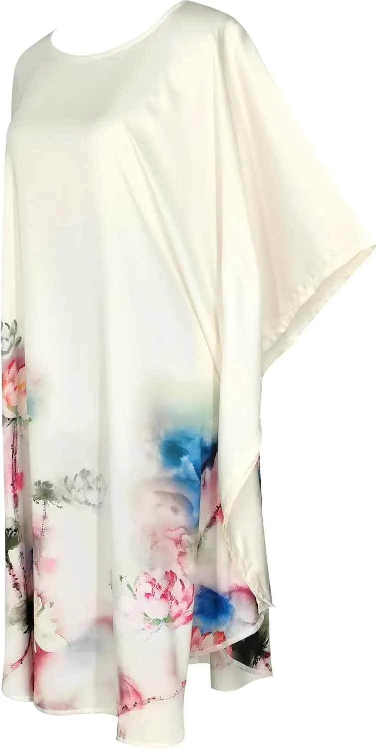 Pajamas, Bathrobe Pajamas, Kimono Robes, Classic Bat Sleeves - Flower Pattern