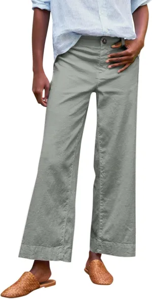 Pants for Women, Straight Leg Casual Pants Peasant Linen Comfortable Fit Trendy