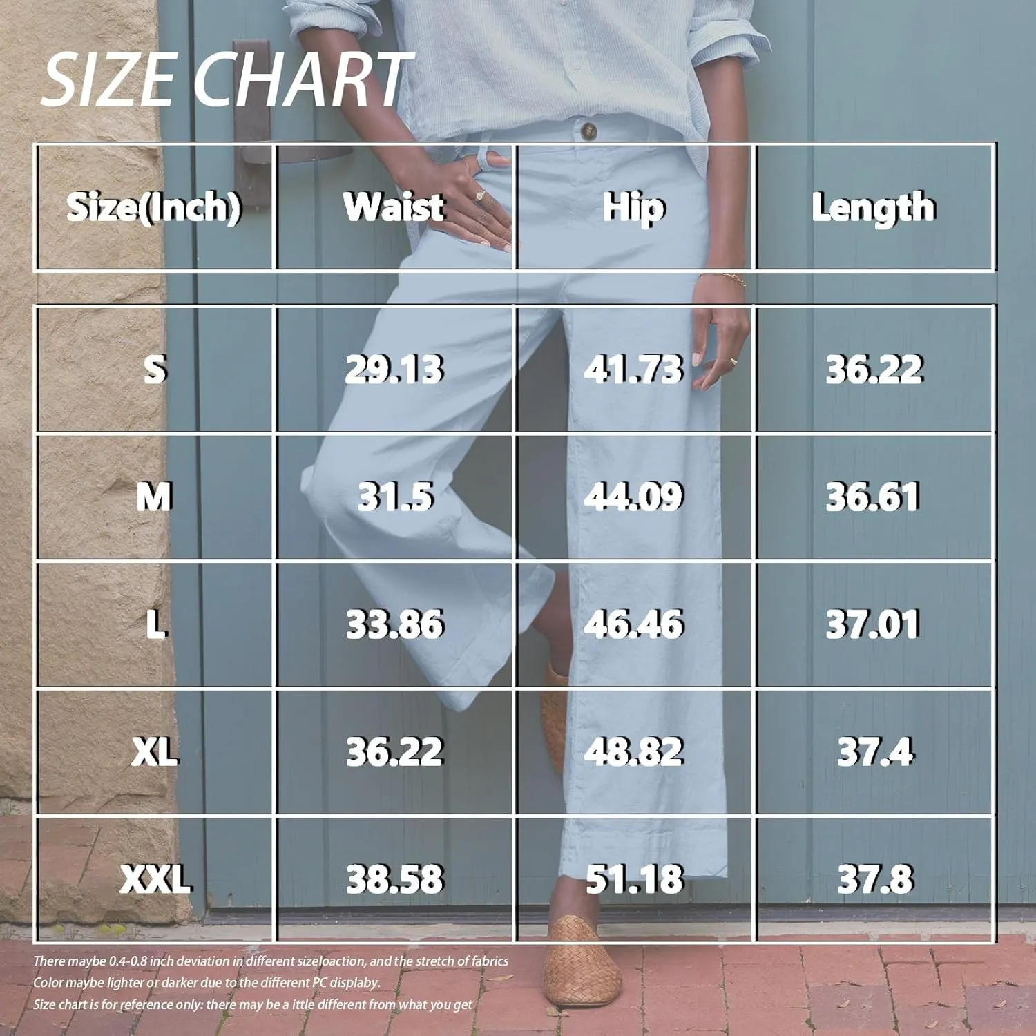 Pants for Women, Straight Leg Peasant Pants Casual Linen Trendy Comfortable Fit