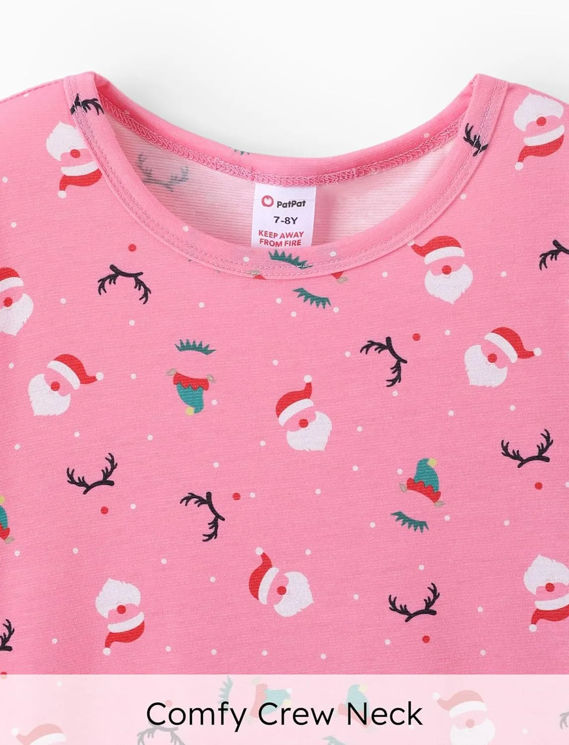 PATPAT 2Pcs Girls Nightgowns Long Sleeve Pajamas Cute Nightdress Sleepwear Pajamas