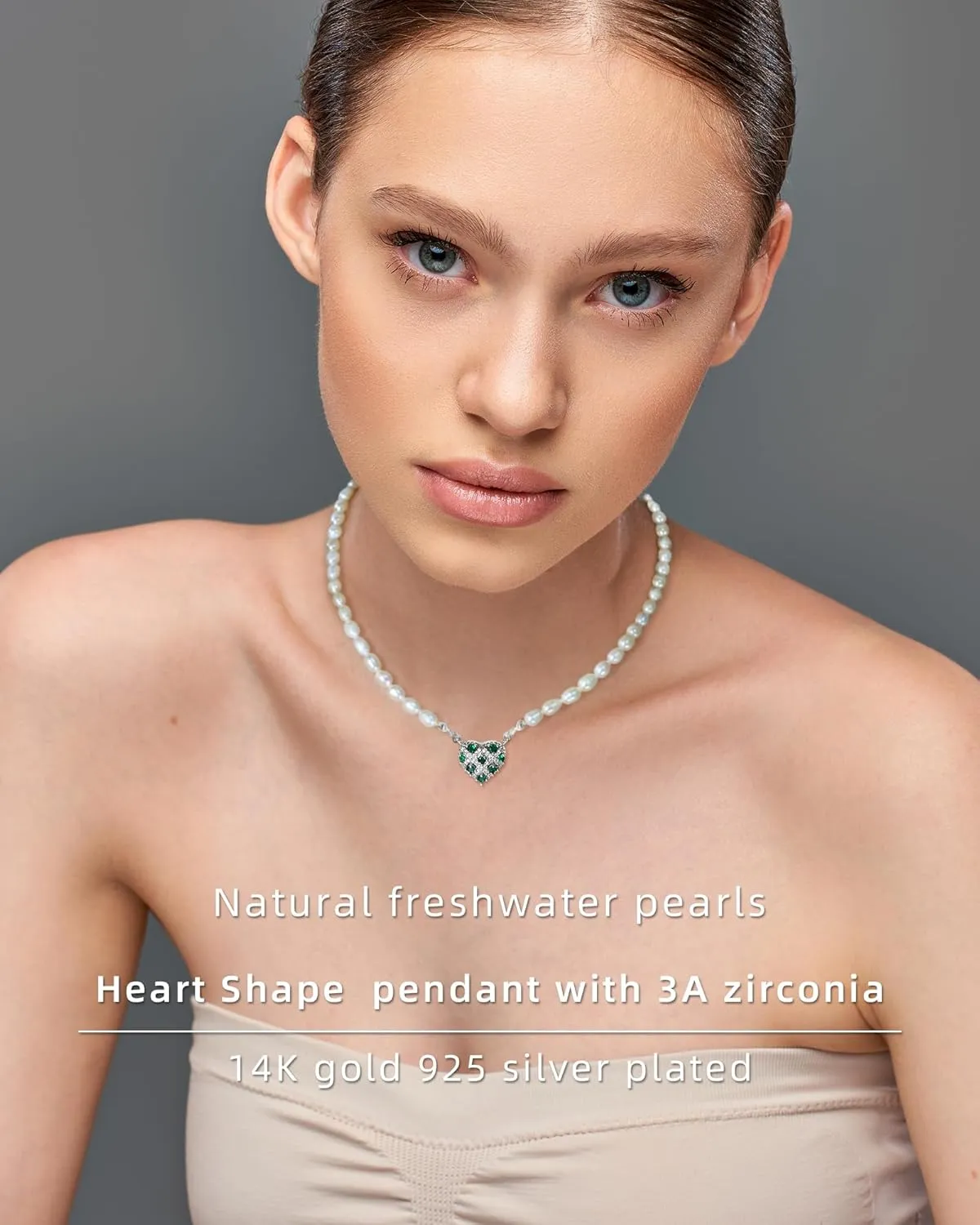 Pearl Necklaces for Women-Real Pearls - Pearl Necklace with Pendant- Dainty 14K Gold/Silver Plated White Pearl Choker & Handmade 6MM Freshwater Pearl Necklace-Elegant Wedding Jewelry Gift